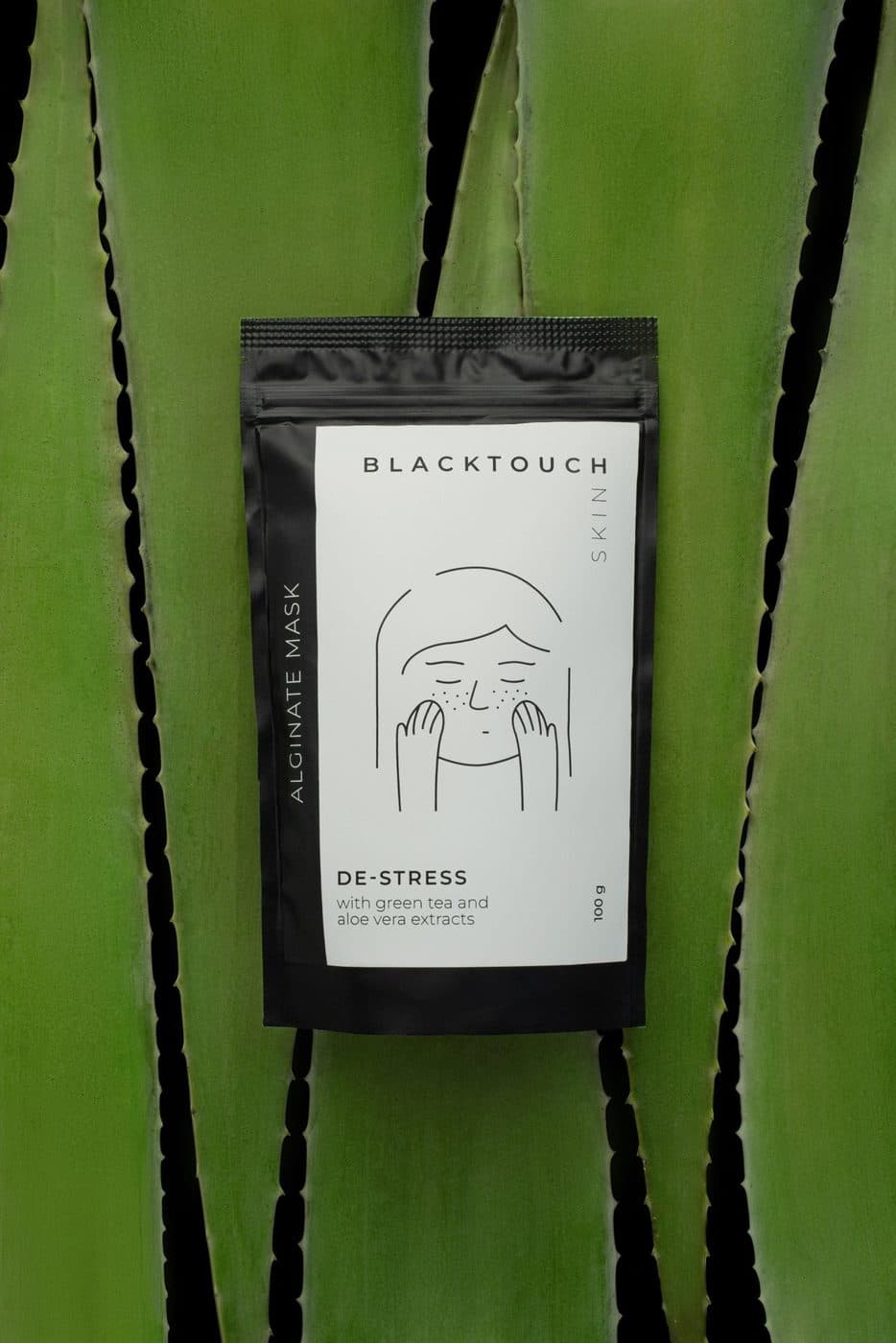 Альгінатна маска заспокійлива з екстрактом зеленого чаю і алое вера BLACKTOUCH 20 г / 100 г / 200 г — фото 3