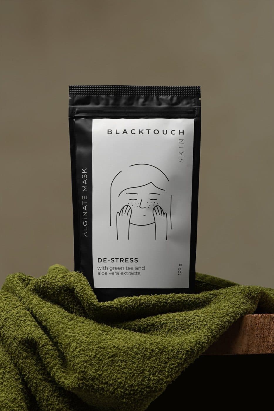 Альгінатна маска заспокійлива з екстрактом зеленого чаю і алое вера BLACKTOUCH 20 г / 100 г / 200 г — фото 7