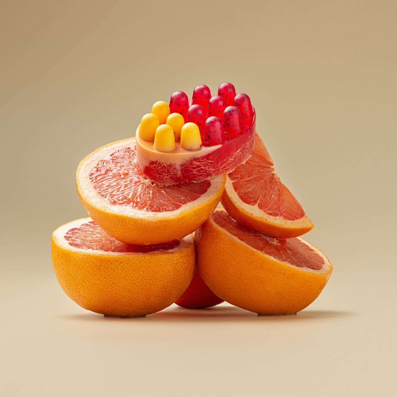 Масажне антицелюлітне мило з люфою Flame Grapefruit — Грейпфрут — фото 2