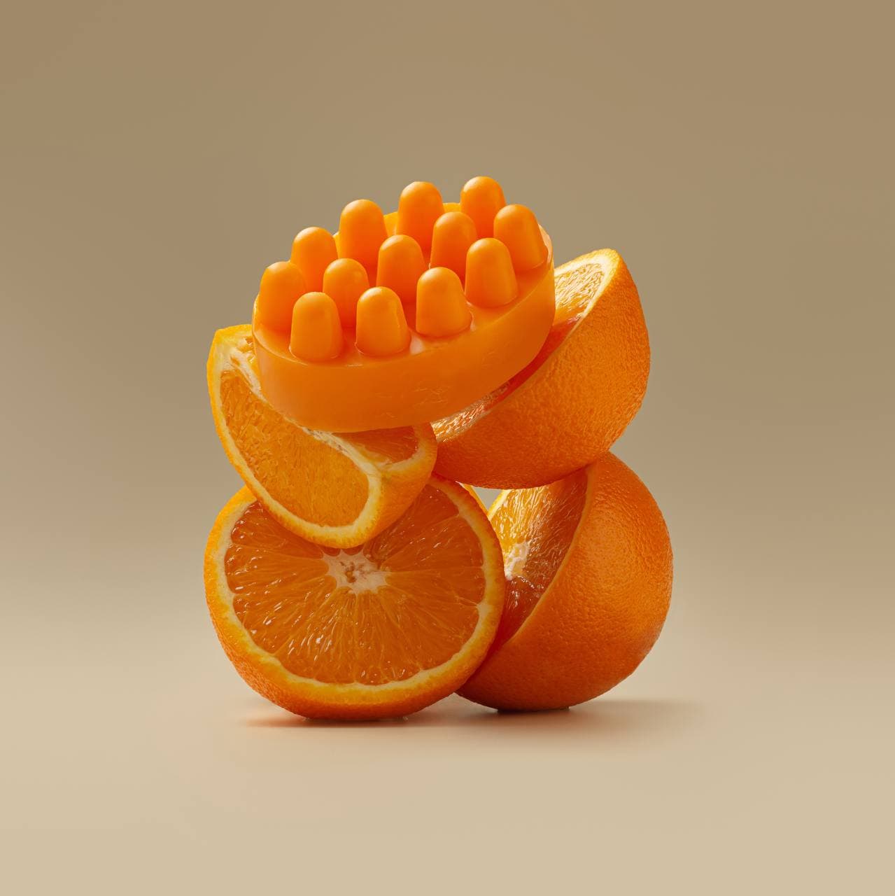 Масажне антицелюлітне мило з люфою Orange Peel Scrub — Апельсин — фото 2