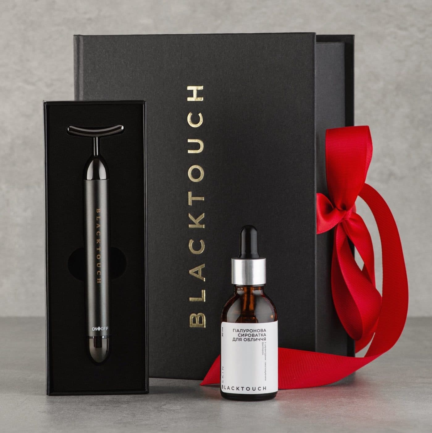 Подарунковий набір "Pulse Massager & Hyaluronic Serum Combo"