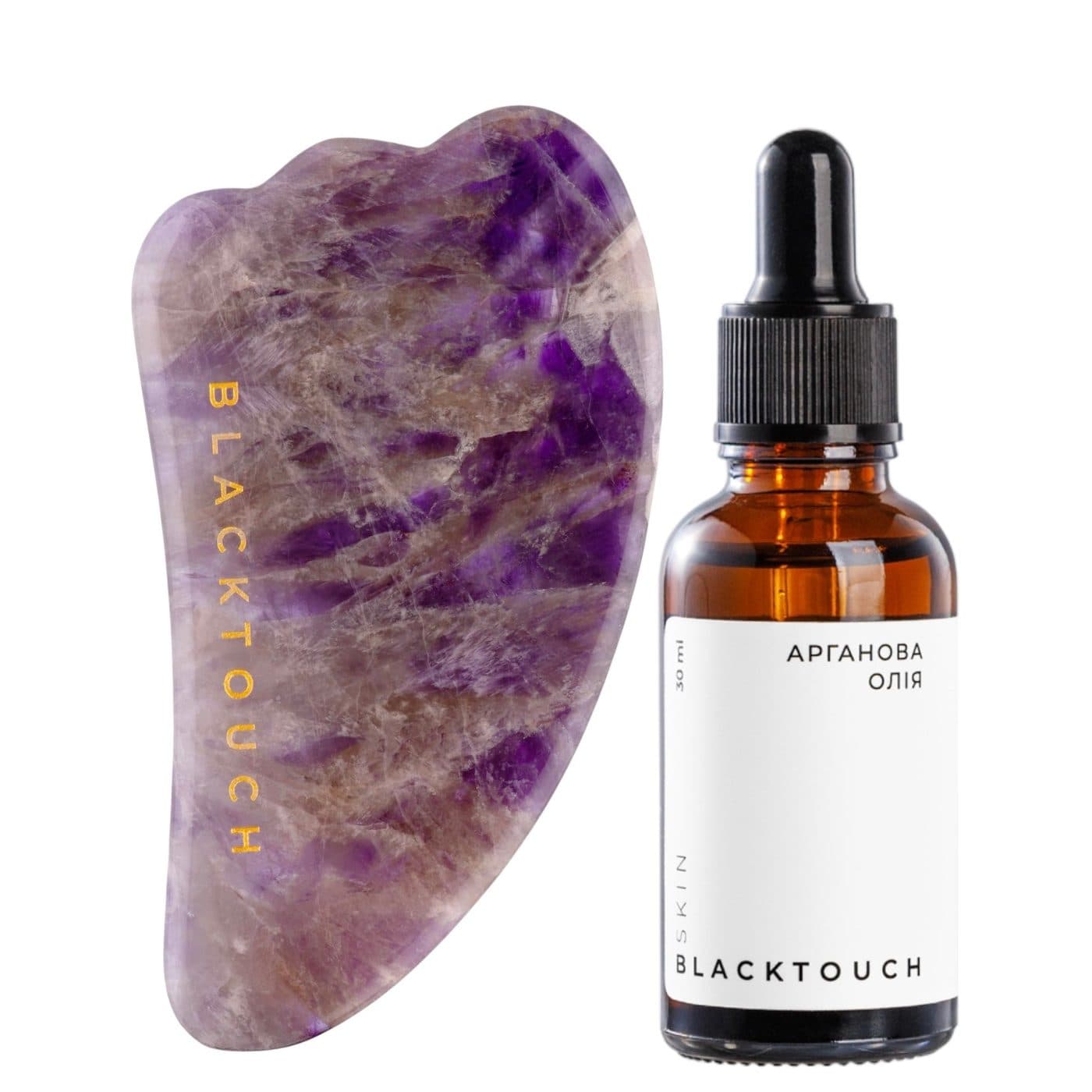 Комплект "Amethyst gua sha & argan oil"