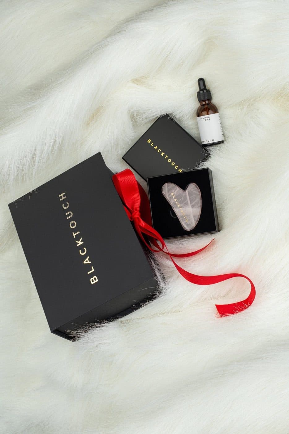 Комплект "Rose quartz gua sha & cosmetic oil" — фото 2