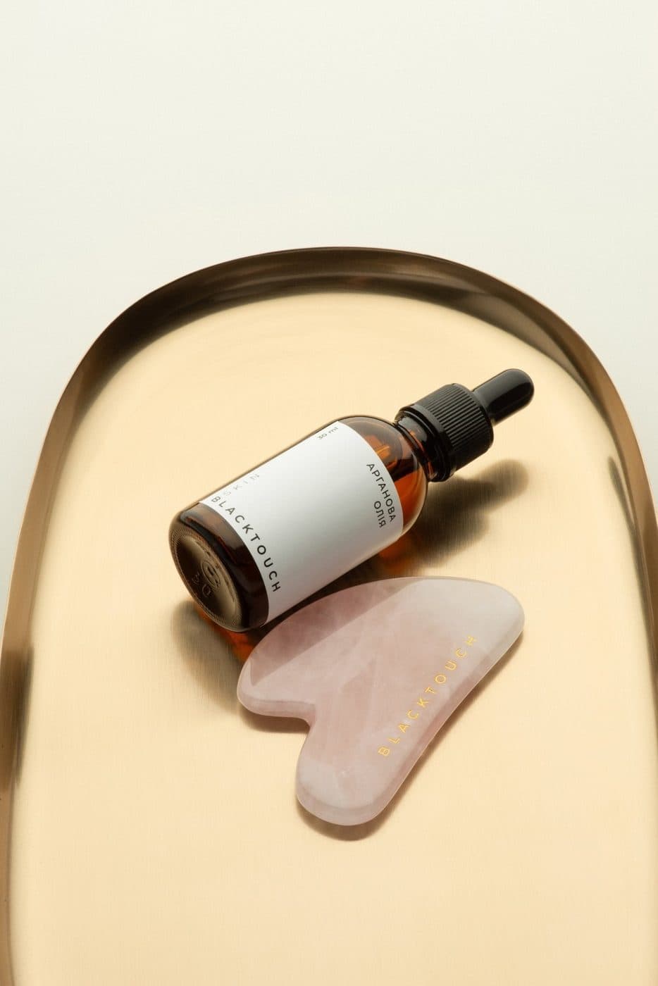 Комплект "Rose quartz gua sha & cosmetic oil" — фото 3